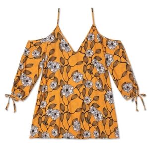 WET Swimwear Marraekesh - Mia Cut Out Tunic Coverup In Marigold